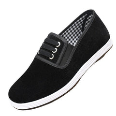 Herren Stoffpumps mit flacher Sohle, Slip-on-Canvas-Schuhe