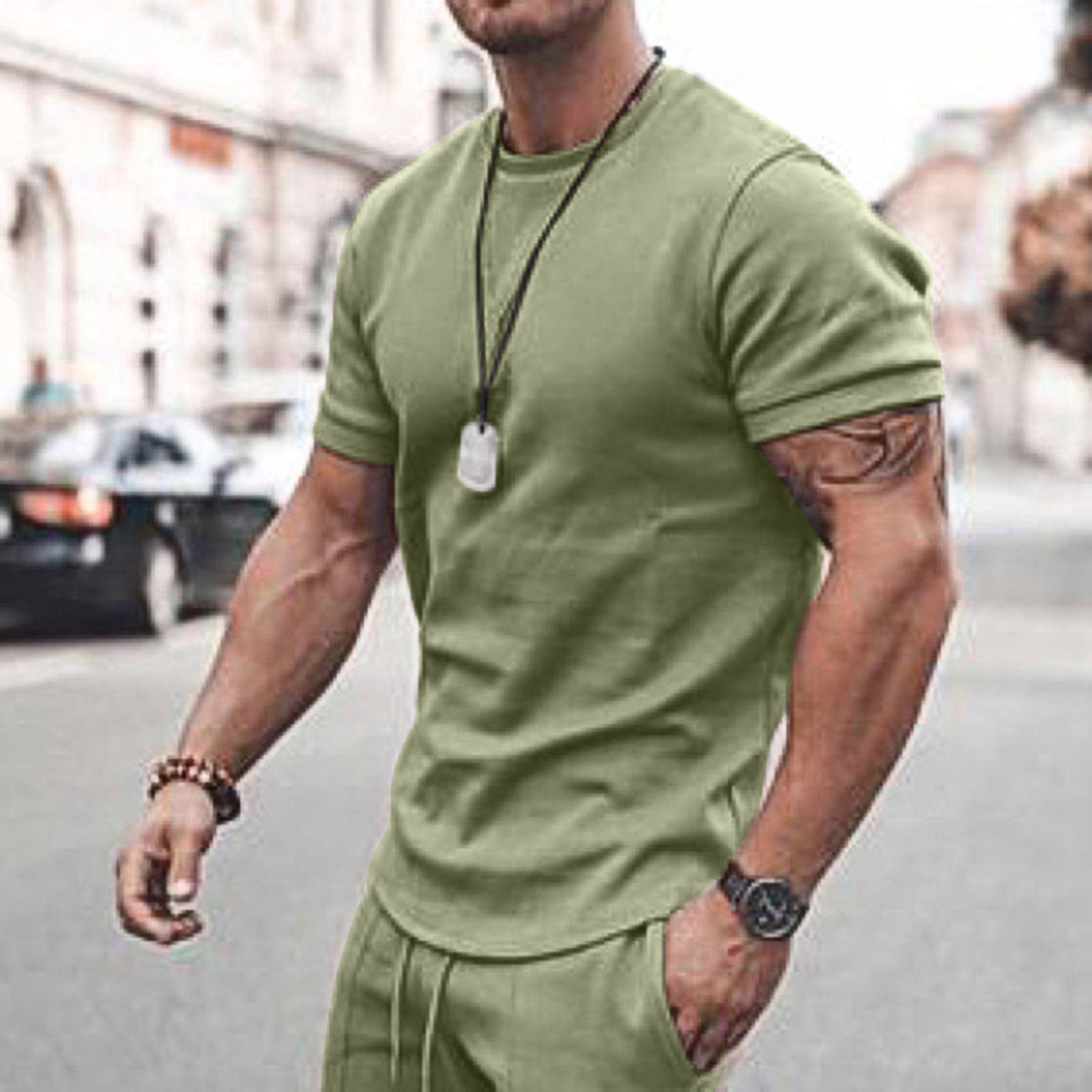 Short-Sleeved Shorts Suit Sports Casual Suit
