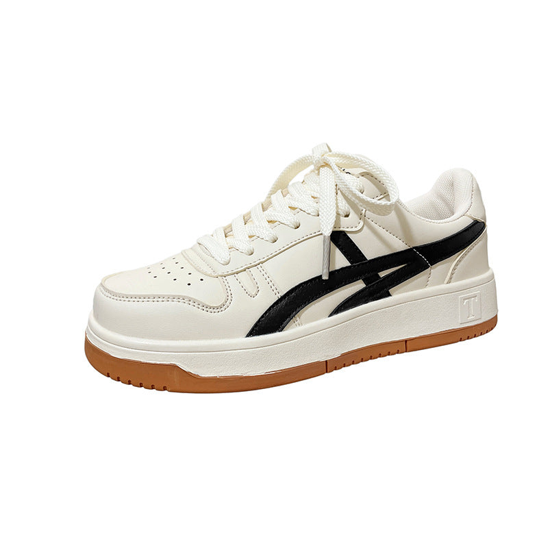 Zapatillas deportivas blancas estilo universitario retro para mujer y hombre