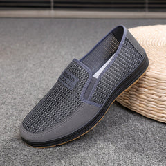 Atmungsaktive Slip-on-Canvas-Schuhe für Herren im Sommer mit Mesh-Oberfläche