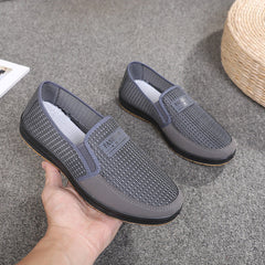 Atmungsaktive Slip-on-Canvas-Schuhe für Herren im Sommer mit Mesh-Oberfläche