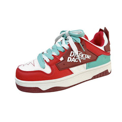 Women's Red For Spring College Vintage Sports Sneakers