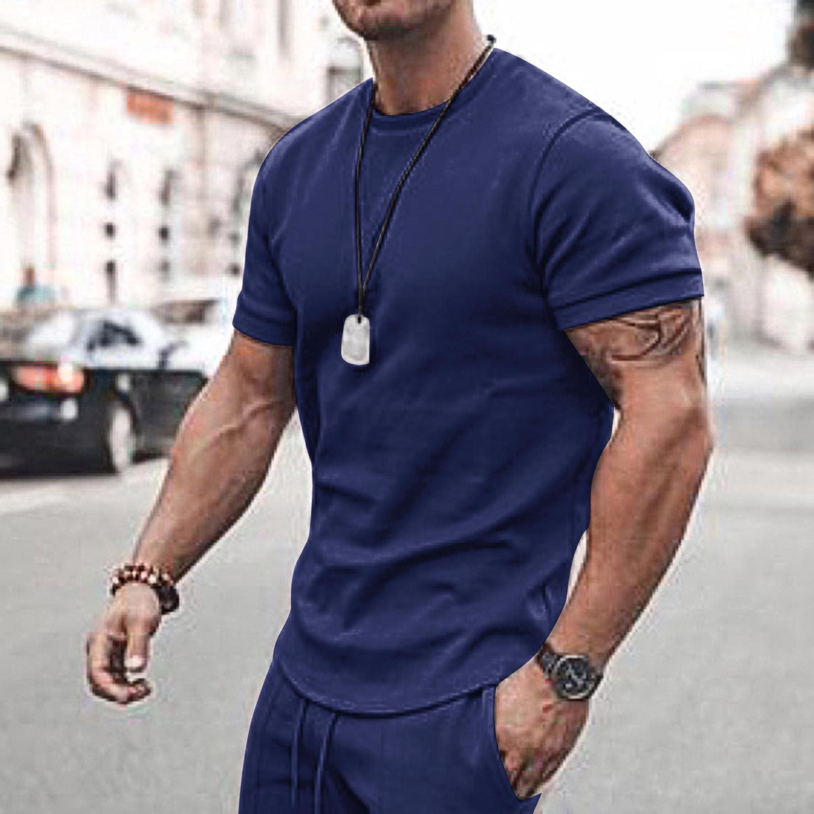 Short-Sleeved Shorts Suit Sports Casual Suit