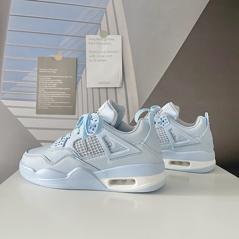 Air Cushion Fog Blue And Sneakers für Damen und Herren im künstlerischen Stil