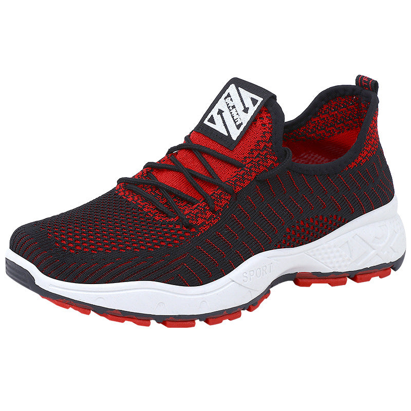 Men's Flying Woven Thick Sole Lightweight Breathable Sports Sneakers