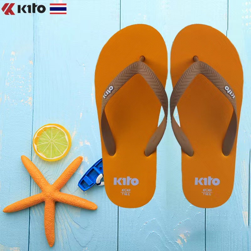 Women's & Men's Thailand Imported Rubber Beach Couple Flip Flops