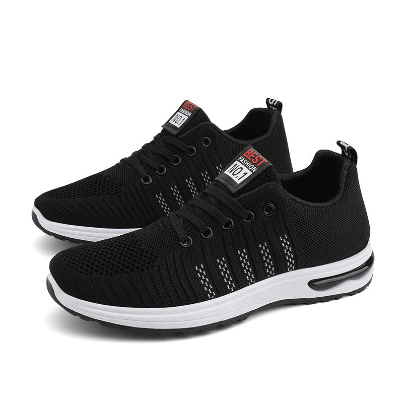 Zapatillas de running de malla transpirable tejida para hombre