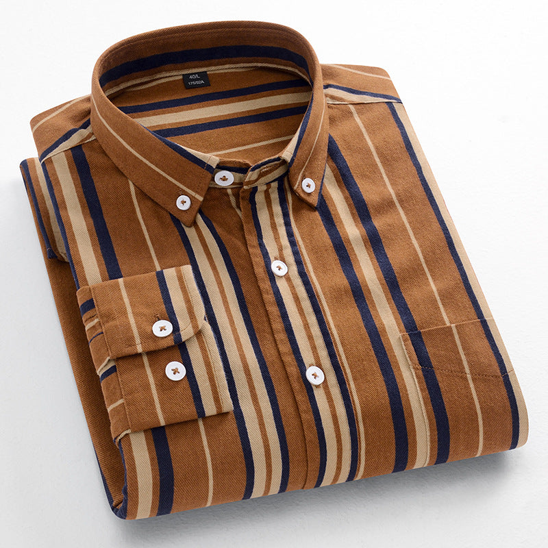 Retro Trendy Striped Long Sleeve Shirt