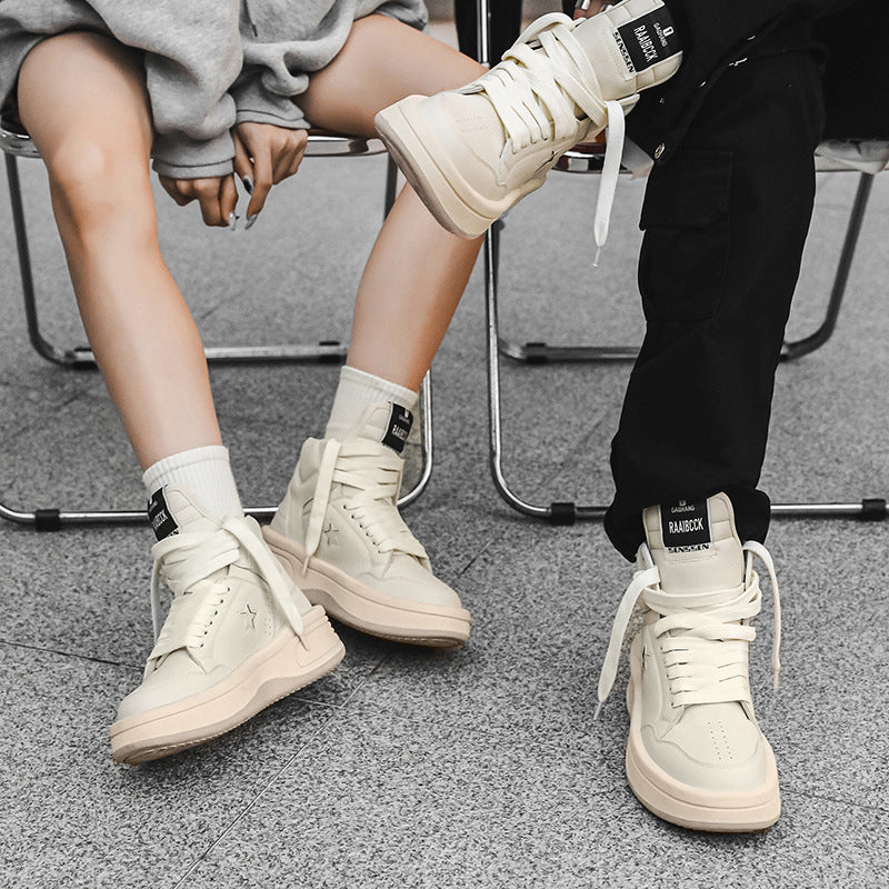 Erhöhte Daddy- und koreanische Sneakers mit runder Spitze für Damen und Herren