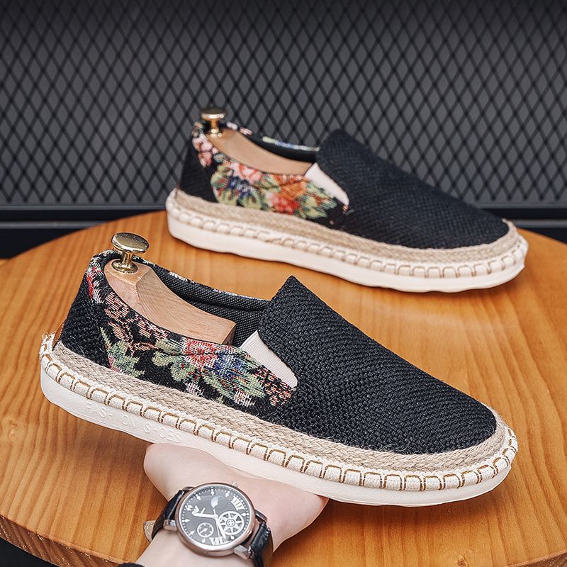 Men's Autumn Slip-on Lofter Fisherman Soft Bottom Canvas Shoes