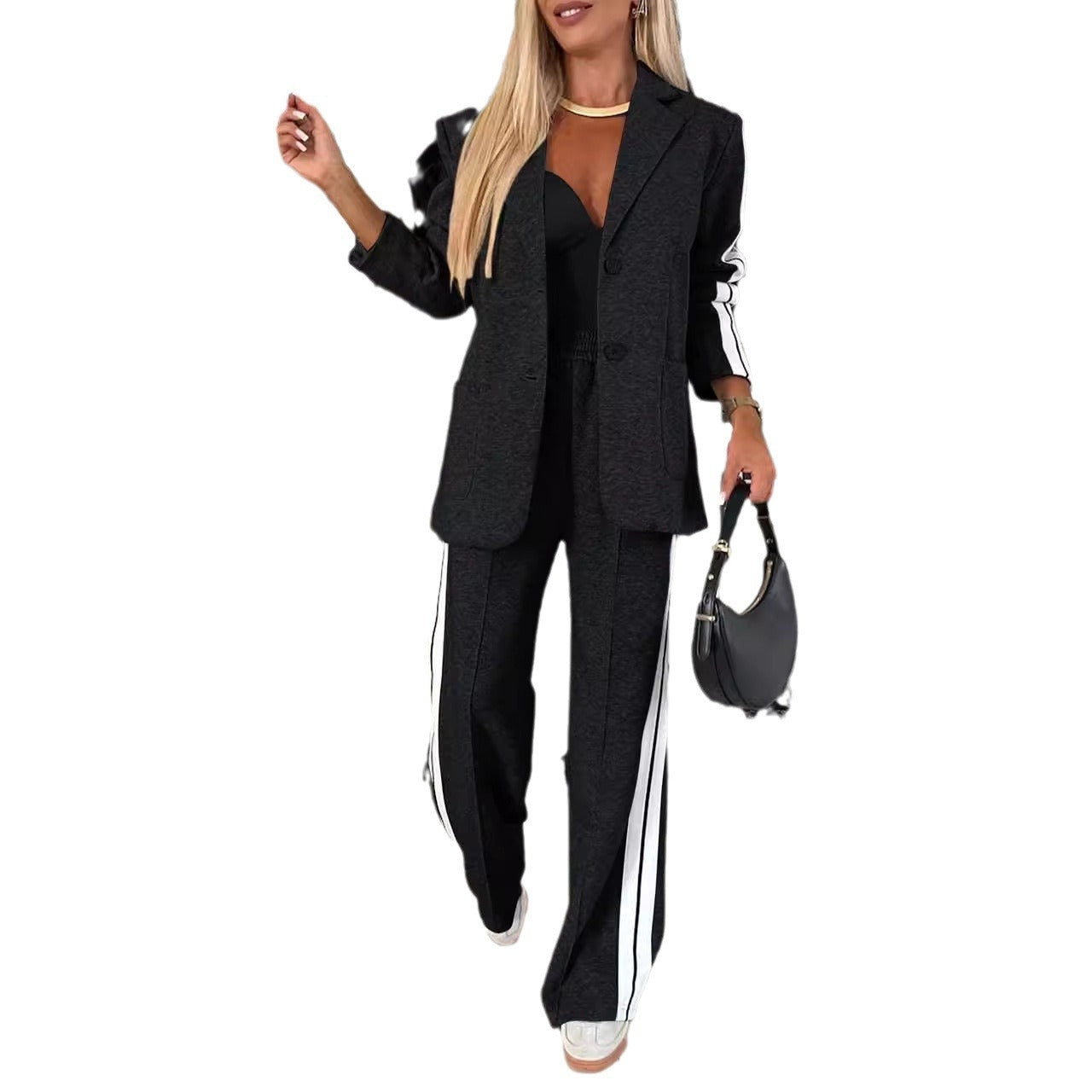 Long-Sleeved Lapel Casual Suit