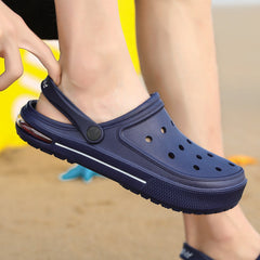 Chanclas de plataforma resistentes para exteriores con agujeros para vacaciones en la playa