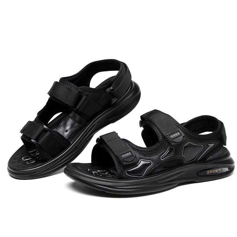 Sandalias coreanas suaves con velcro para conducir al aire libre de verano para hombre