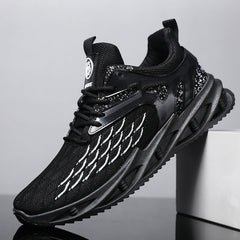 Men's Flying Woven Lace Up Round Toe Sneakers