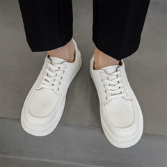 Men's White Korean Style Breathable Trendy Sneakers