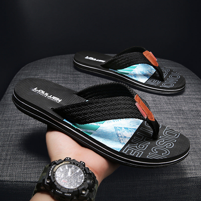 Sandalias de playa de estilo coreano de verano para hombre, modernas y al aire libre.