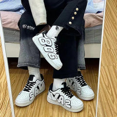 Men's Thick Sole Elevator Style Letters German Training Sneakers