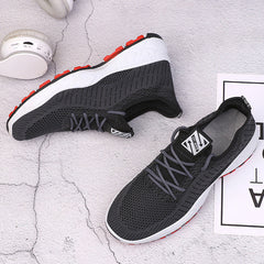 Men's Flying Woven Thick Sole Lightweight Breathable Sports Sneakers