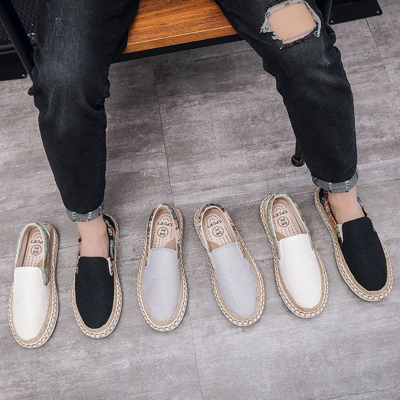 Men's Autumn Slip-on Lofter Fisherman Soft Bottom Canvas Shoes