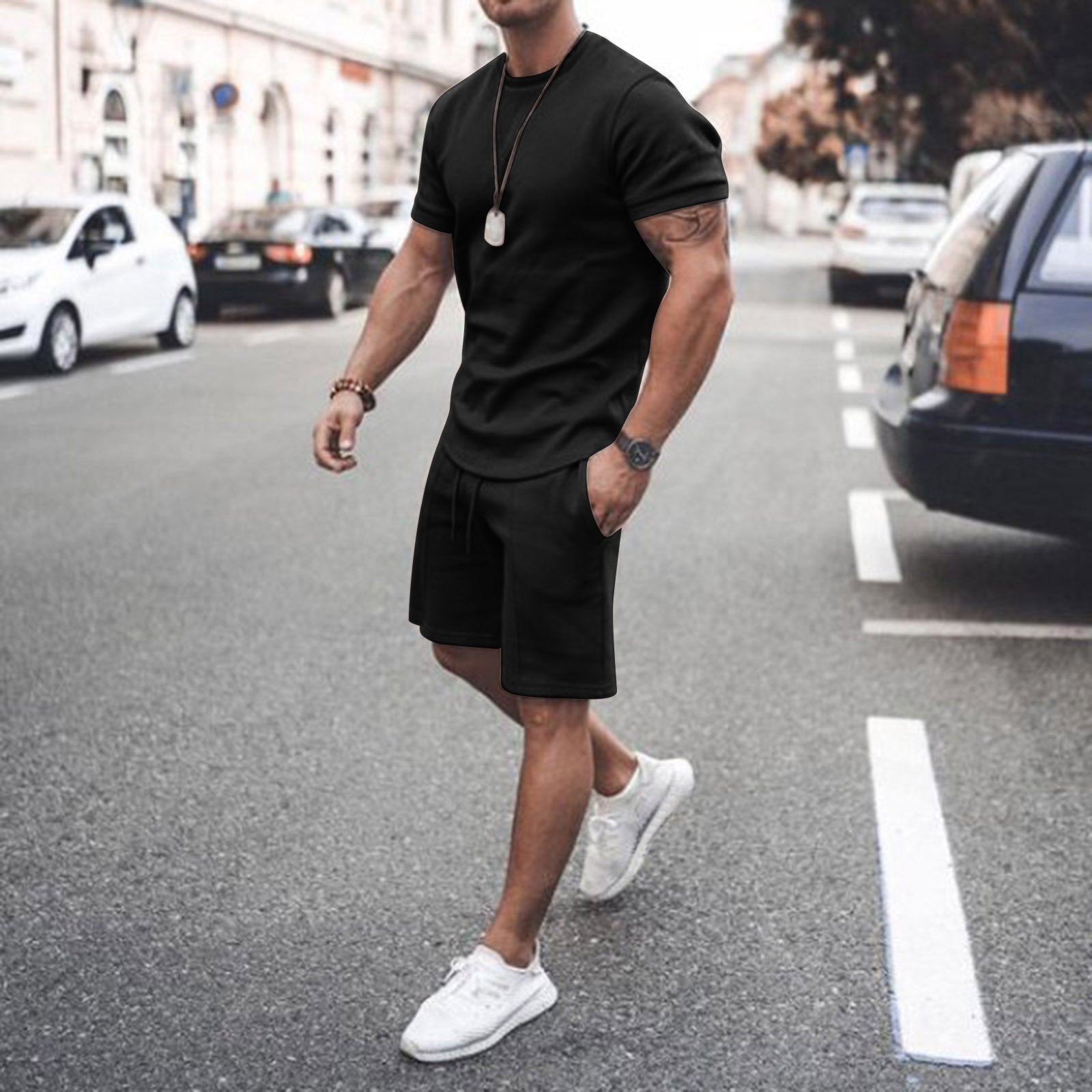 Short-Sleeved Shorts Suit Sports Casual Suit