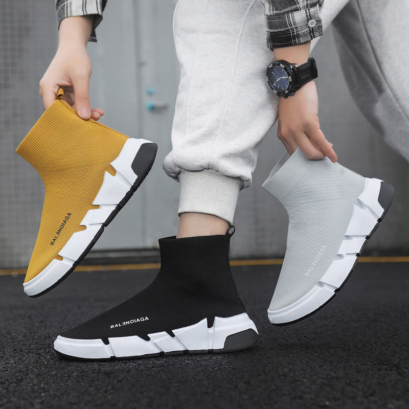 Men's Large Size Sock Breathable Korean Casual Shoes