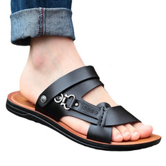 Elegantes sandalias de verano para hombre con punta abierta para exteriores