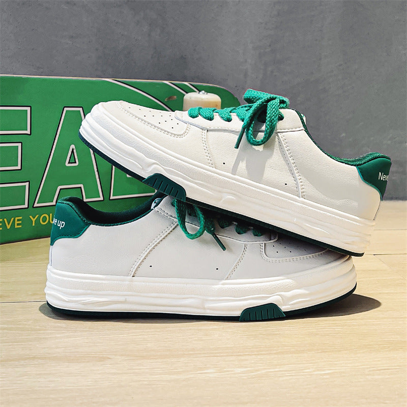 Men's Breathable White Design Sports Board Korean Canvas Shoes