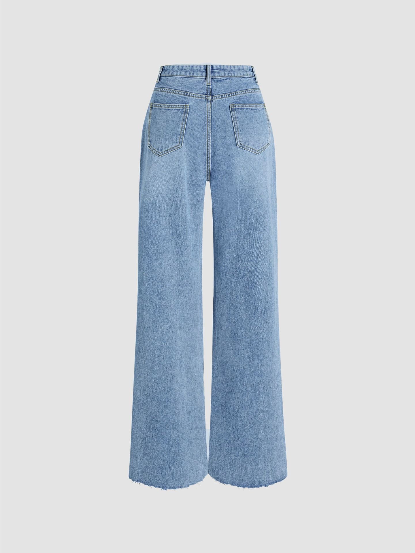 High Waist Slim Denim Trousers