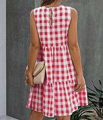 Vestido a cuadros con vuelo 