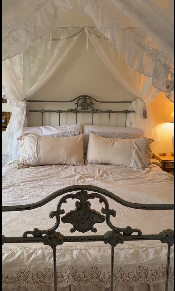 Amelie Lace Embroidered Linen Cotton Bedding Set