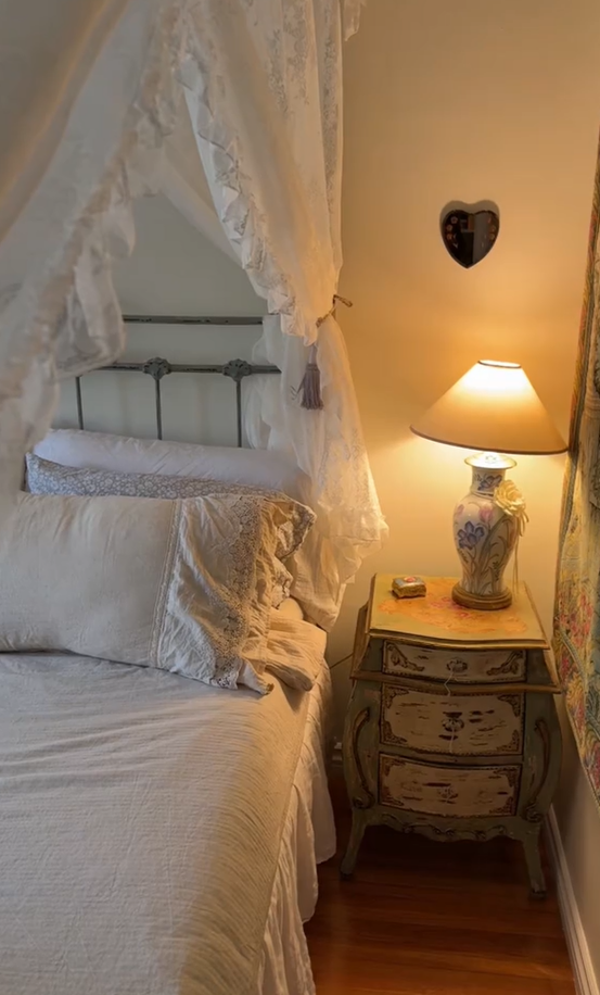 Amelie Lace Embroidered Linen Cotton Bedding Set