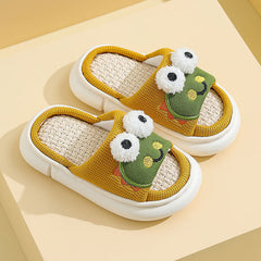 Pantuflas para niños con bonito estampado de rana