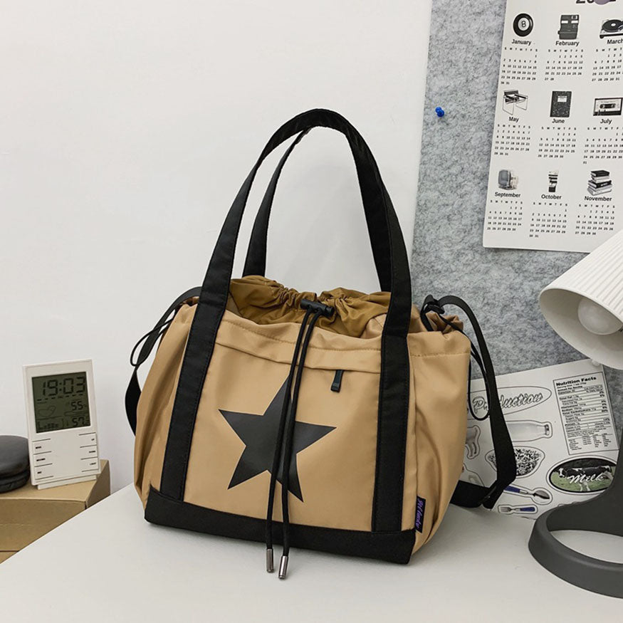 College Style Star Printed Bag