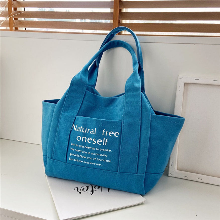 Letter Printed Canvas Bags