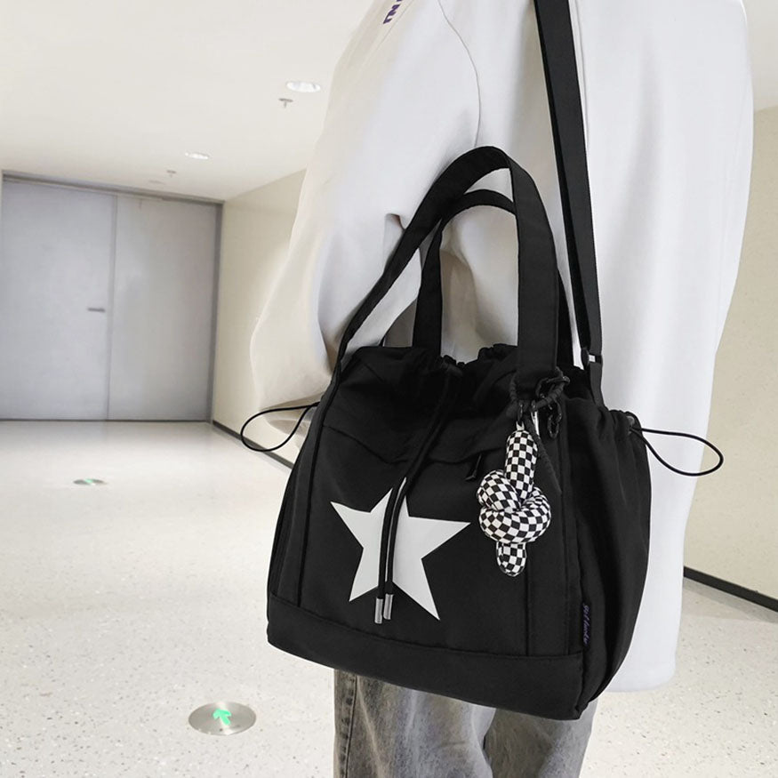 College Style Star Printed Bag