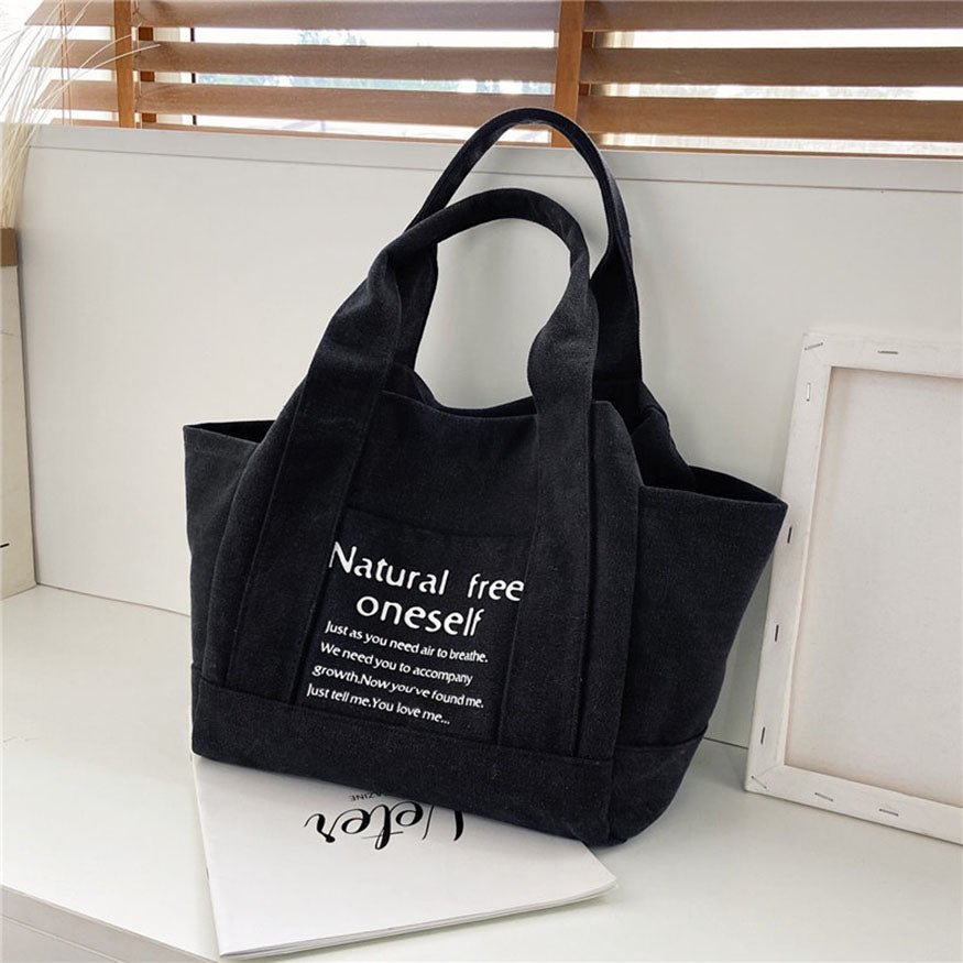 Letter Printed Canvas Bags