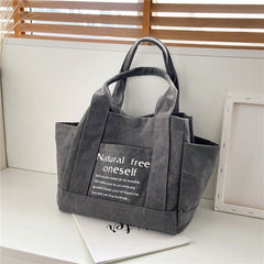 Letter Printed Canvas Bags