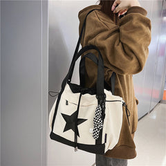 College Style Star Printed Bag