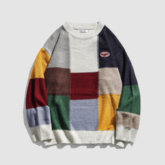 Color Blocking Knitted Sweater