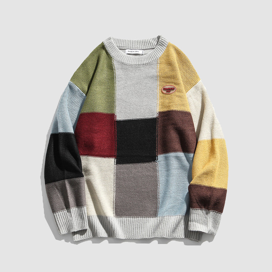 Color Blocking Knitted Sweater