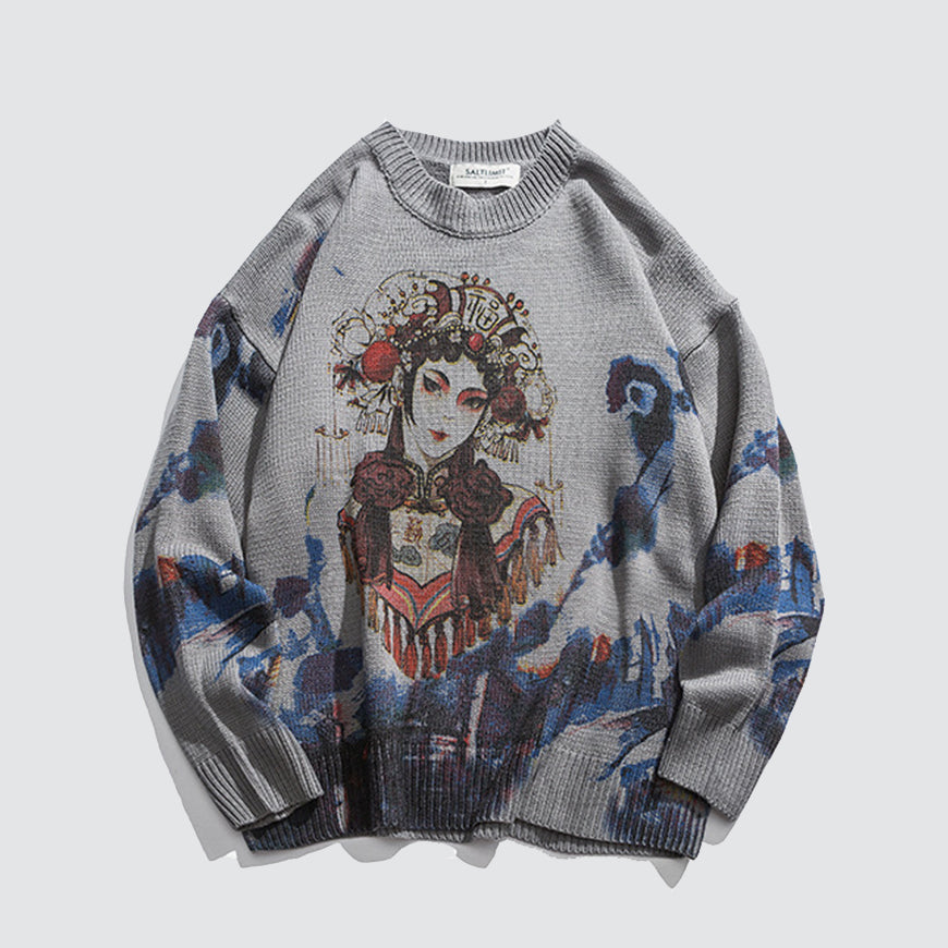 Peking-Oper-Pullover