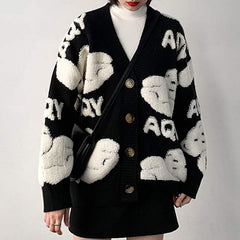 Cartoon Sheep Cardigan Sweater