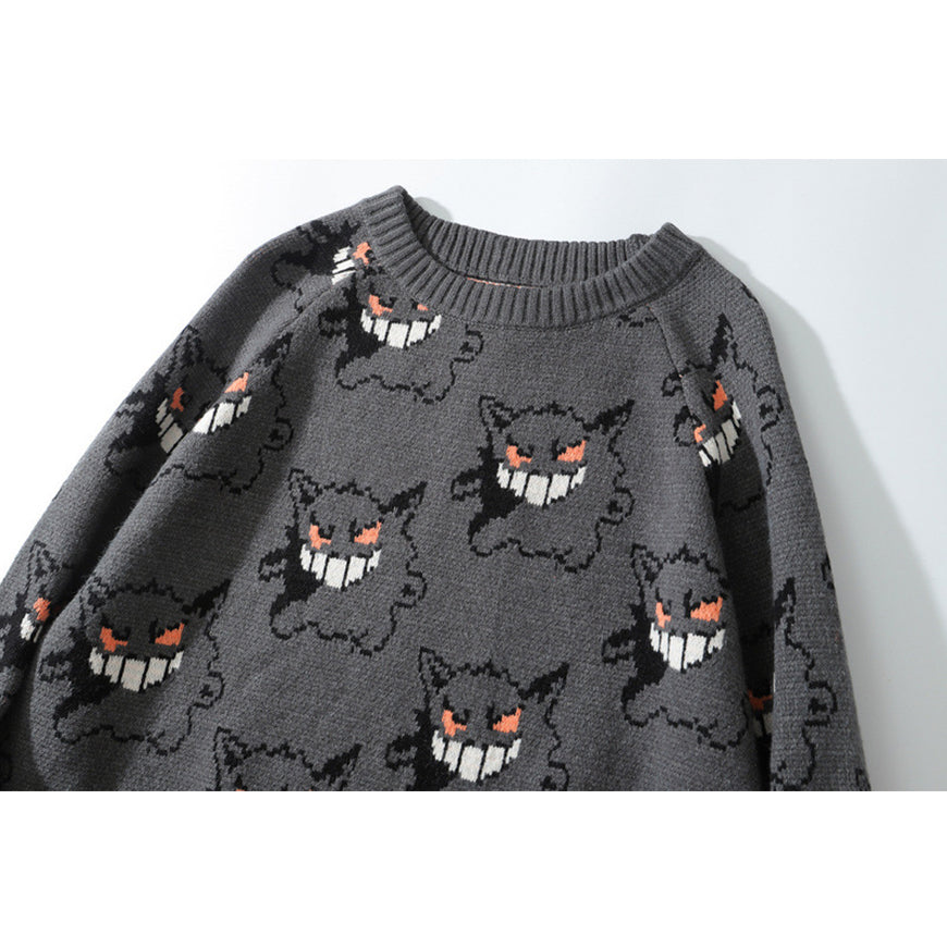 Gengar Harajuku bedruckter Pullover