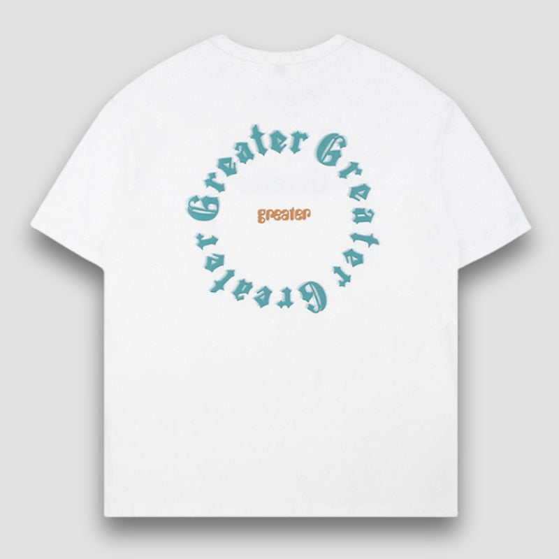 Camiseta con estampado de letras de espuma