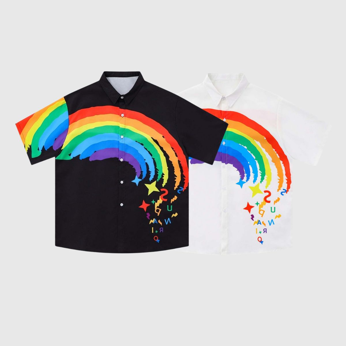 Shirt mit Regenbogen-Grafik