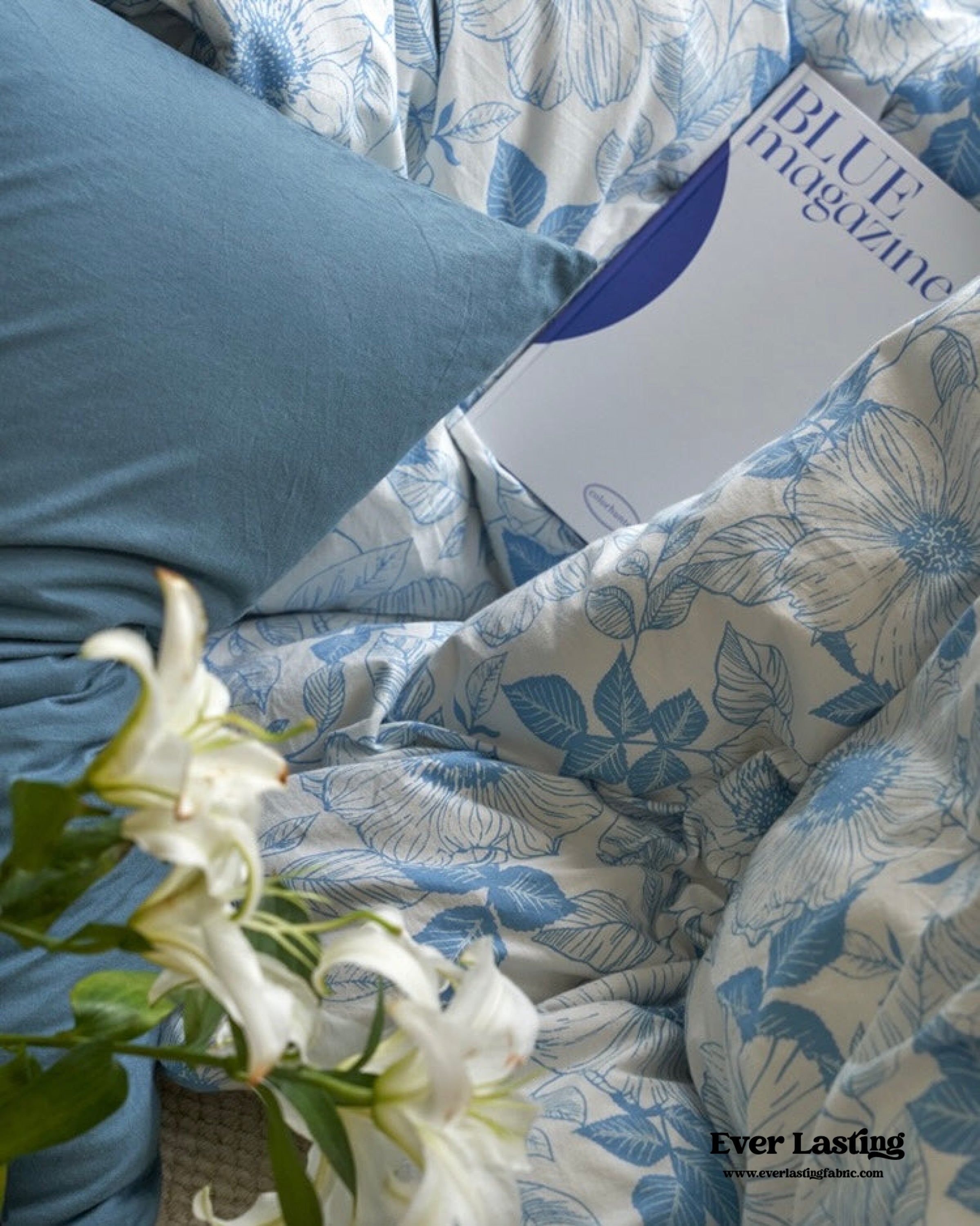 Adèle French Countryside Bedding Set - Blue