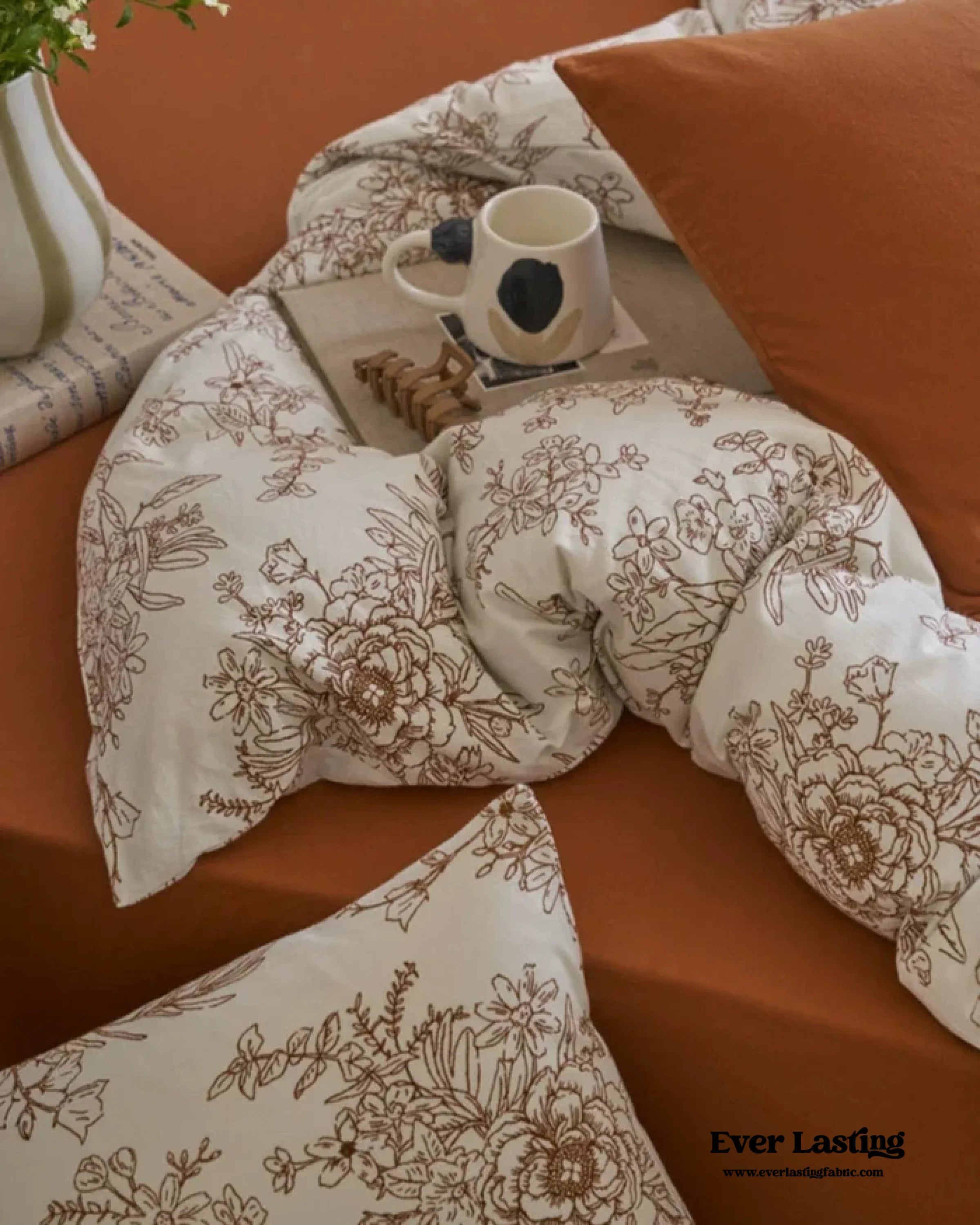 Adèle French Countryside Bedding Set - Orange