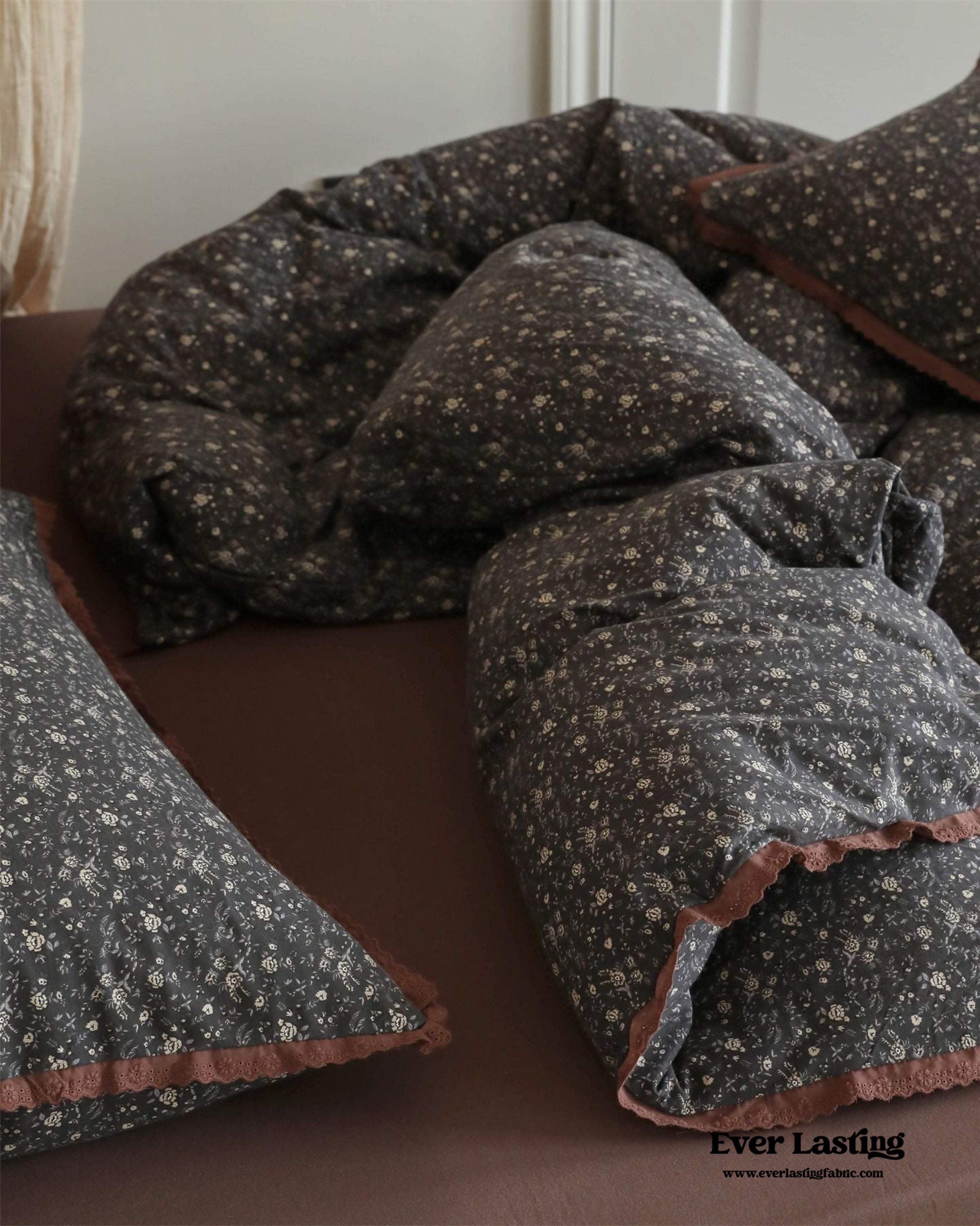 Anaya Rose French Vintage Bedding Set - Green + Brown