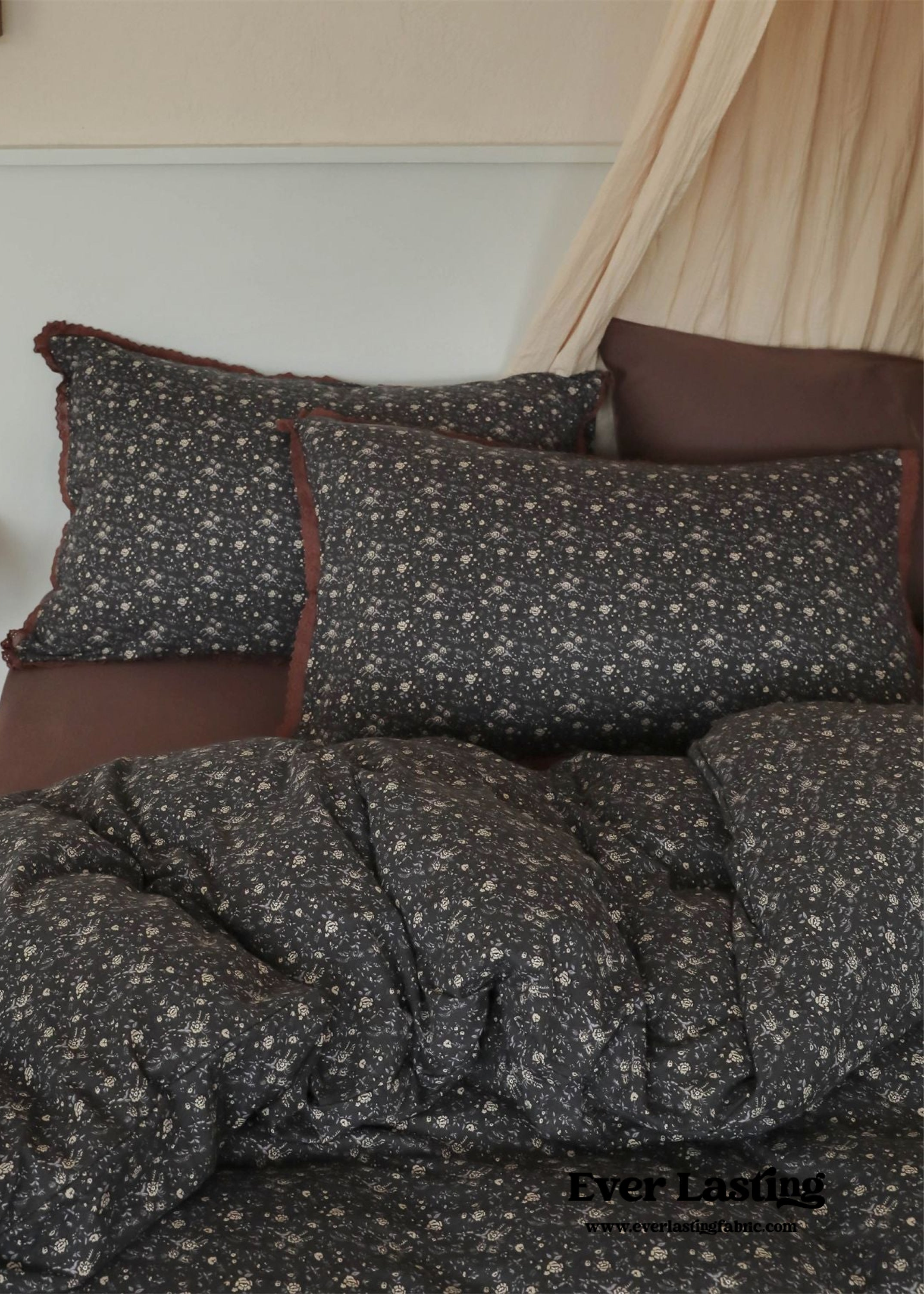 Anaya Rose French Vintage Bedding Set - Green + Brown