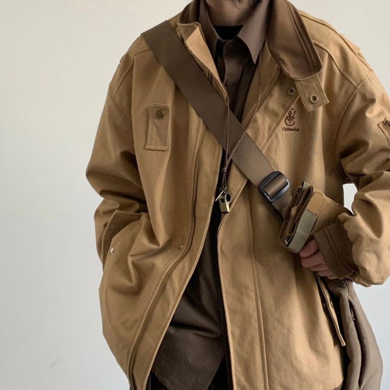 Chaqueta de trabajo japonesa vintage bordada